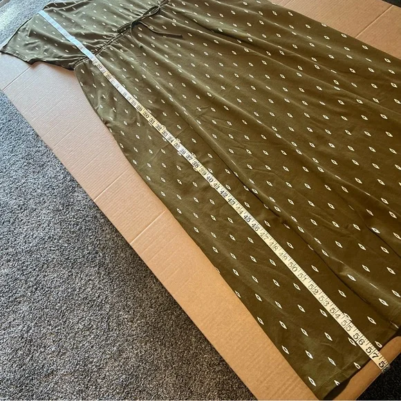 Garnet Hill Easy Cap-Sleeve Knit Maxi Dress, organic, moss-green, size L, NWOT - Picture 10 of 13